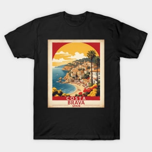 Costa Brava Spain Travel Tourism Retro Vintage T-Shirt